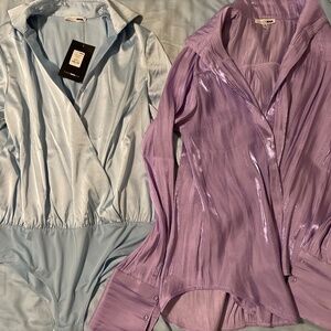 Fashion Nova button down silk top